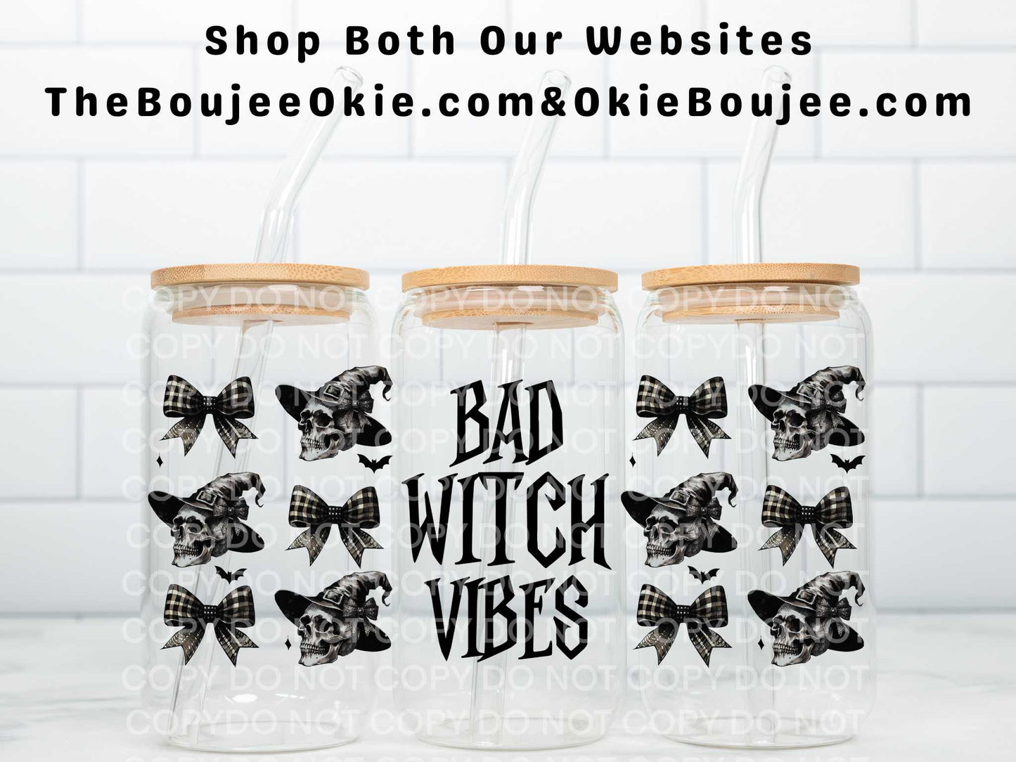Bad Witch Vibes Uv Dtf Wrap Double Sided