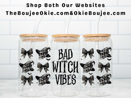 Bad Witch Vibes Uv Dtf Wrap Double Sided