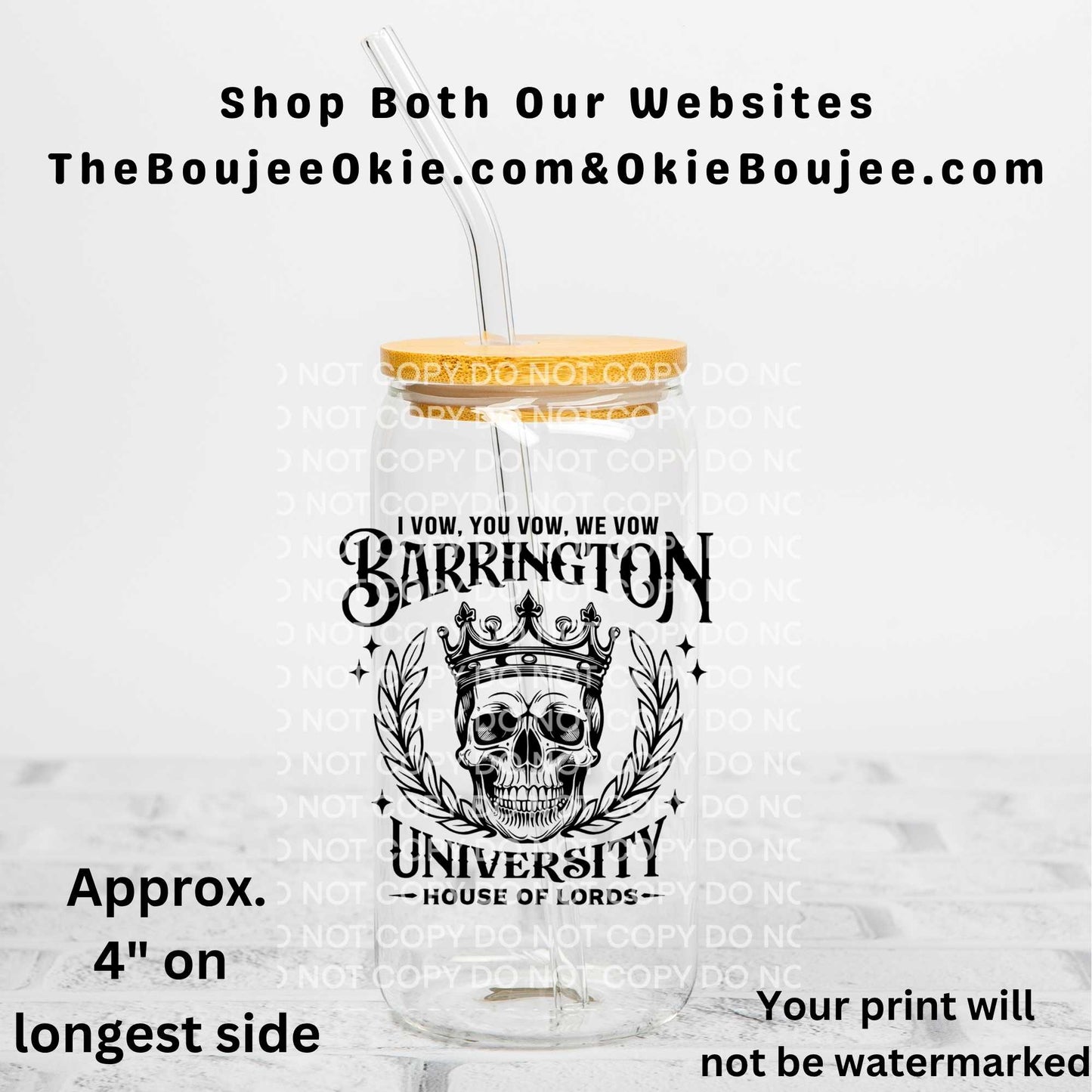 Barrington University Uv Dtf Decal Double Sided
