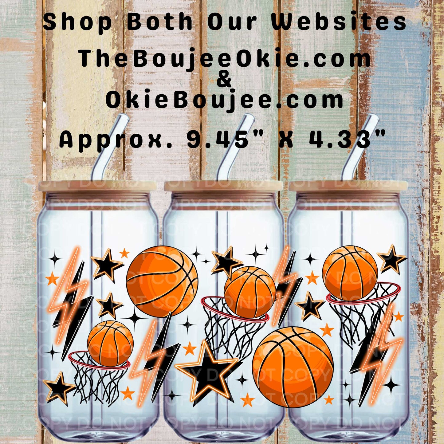 Basketball Double-Sided UV DTF Wrap