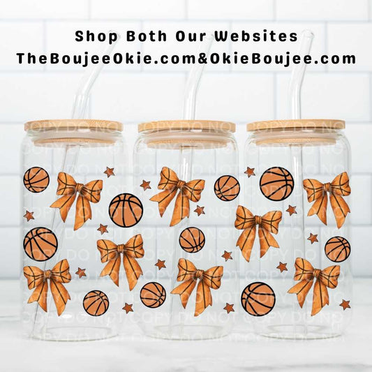 Basketball & Bows Uv Dtf Wrap