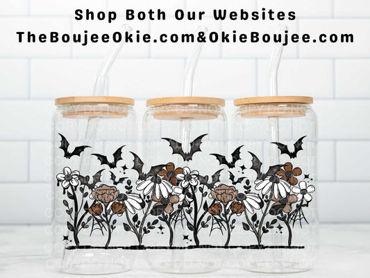 Batty Fall Florals Uv Dtf Wrap Double Sided