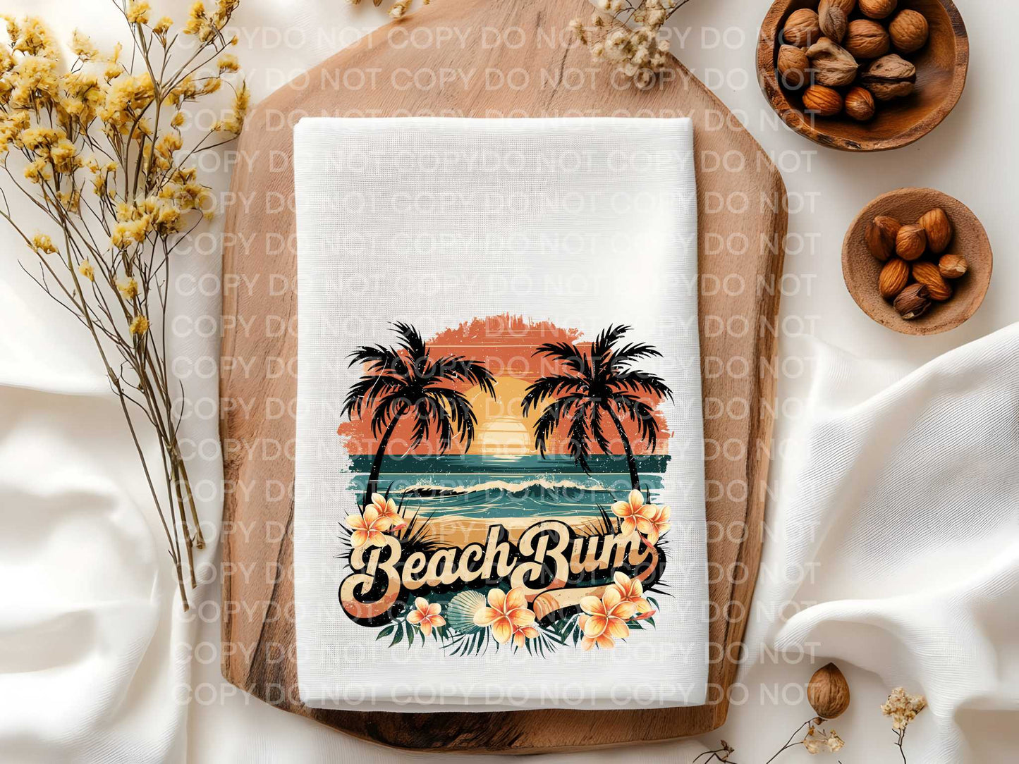 Beach Bum Towel Sublimation Print