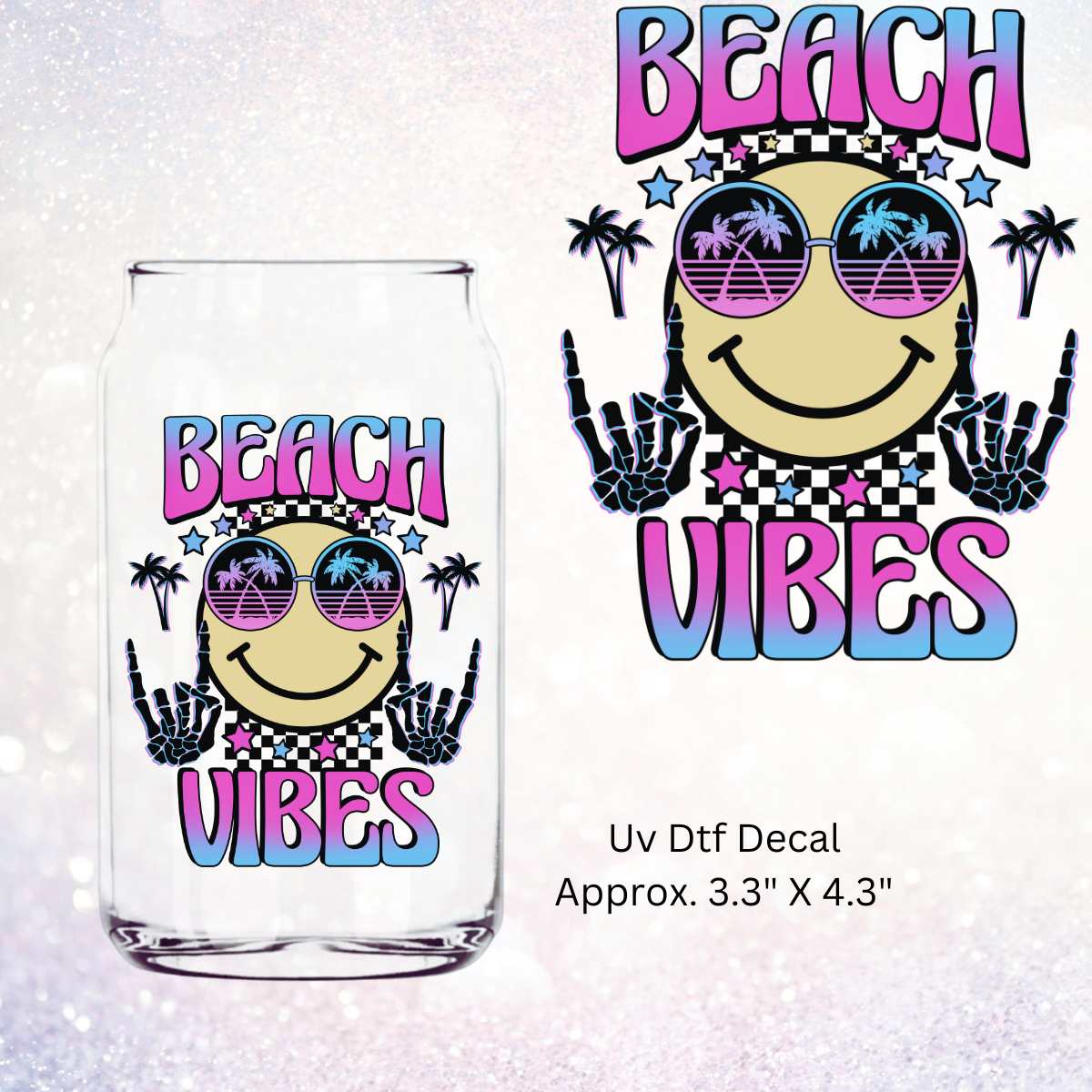 Uv Dtf Decal Beach Vibes