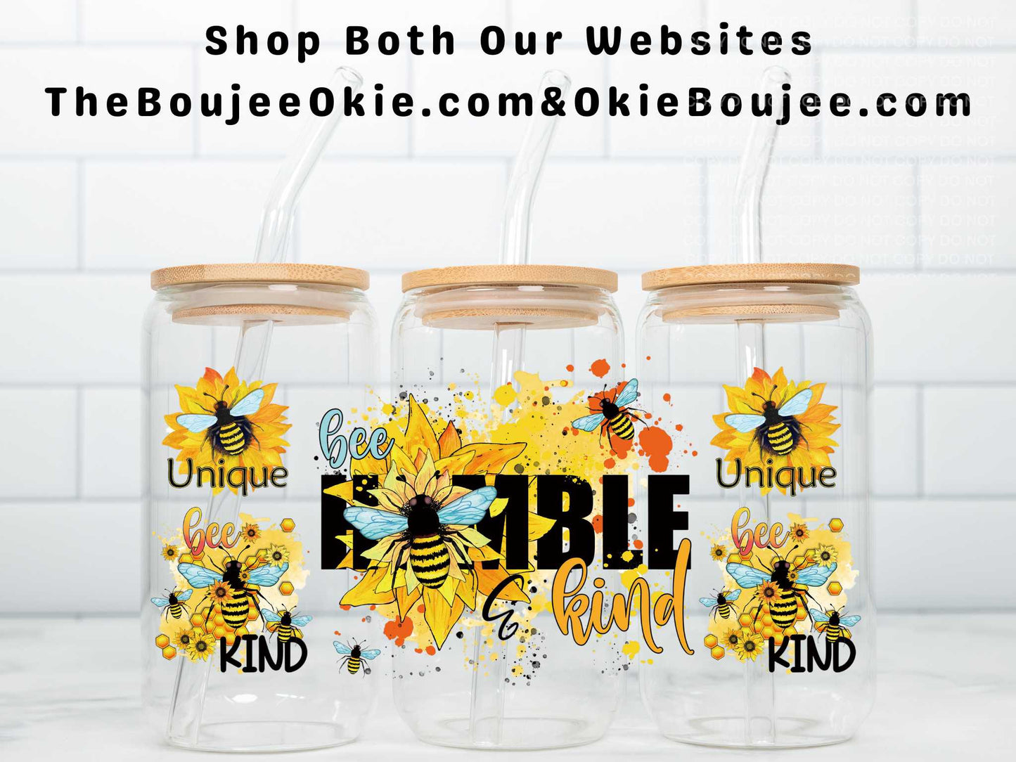 Bee Humble & Kind Uv Dtf Wrap