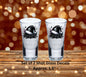 Black Santa Hat & Black Roses Uv Dtf Decal Set of 2 Shot Glass Decal Double Sided