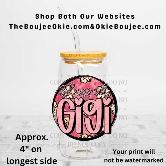 Blessed Gigi Uv Dtf Decal Double Sided