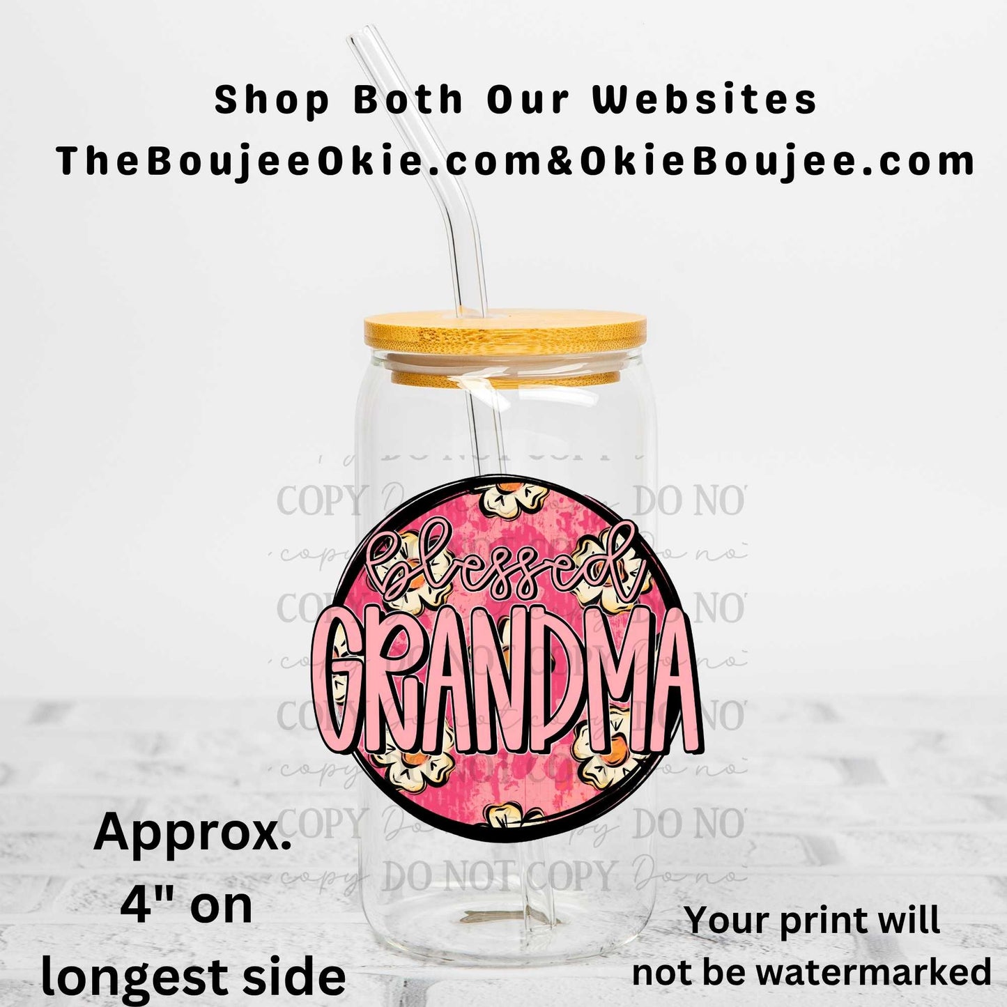 Blessed Grandma Uv Dtf Decal Double Sided