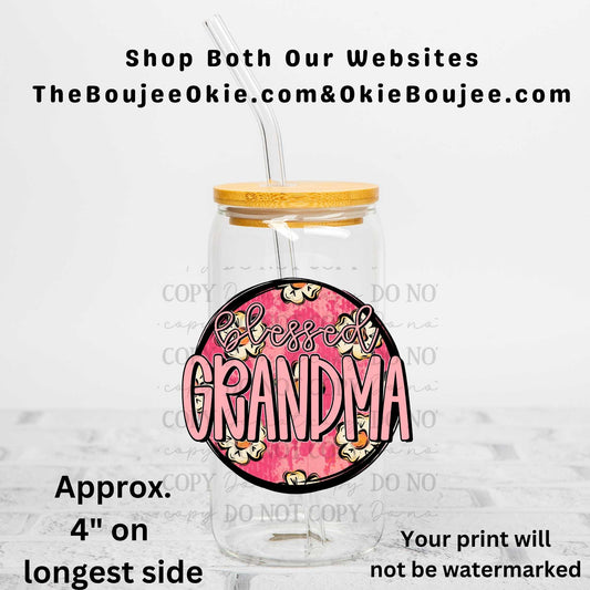 Blessed Grandma Uv Dtf Decal Double Sided