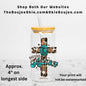 Blessed Mama Turquoise Western Cross Uv Dtf Decal Double Sided