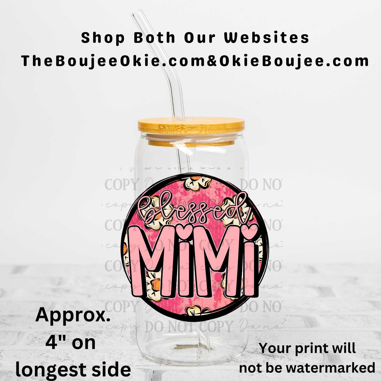Blessed Mimi Uv Dtf Decal Double Sided