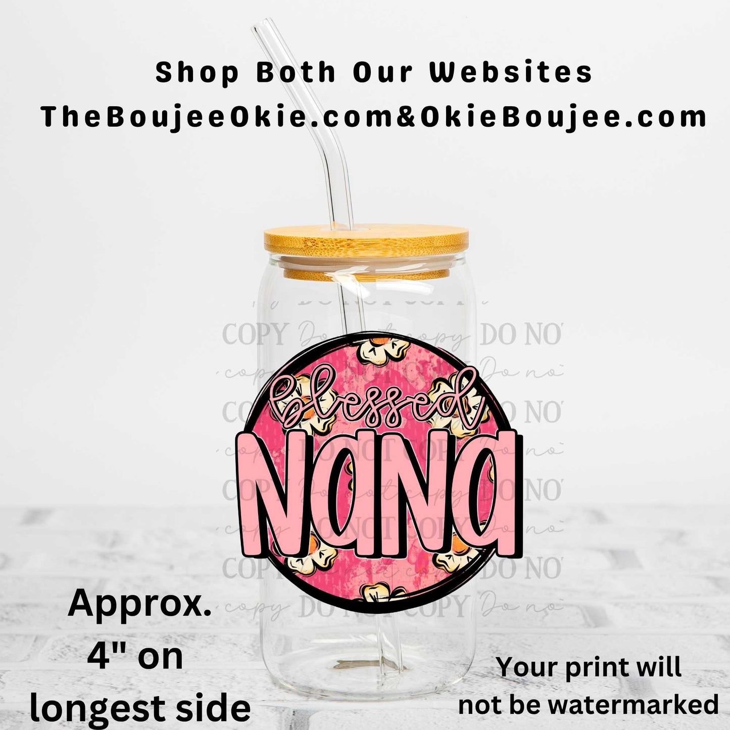 Blessed Nana Uv Dtf Decal Double Sided