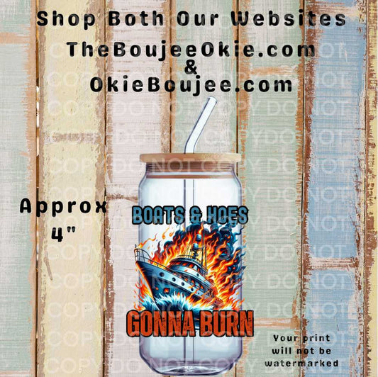 Boats & Hoes Double-Sided UV DTF Decal