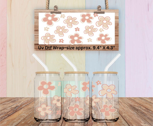 Uv Dtf Wrap Boho Retro Flowers