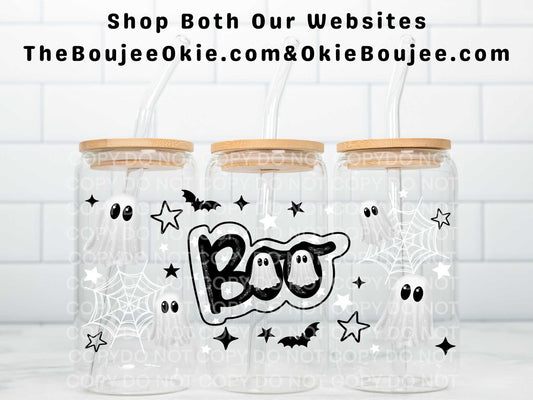 Boo Ghosts Uv Dtf Wrap Double Sided