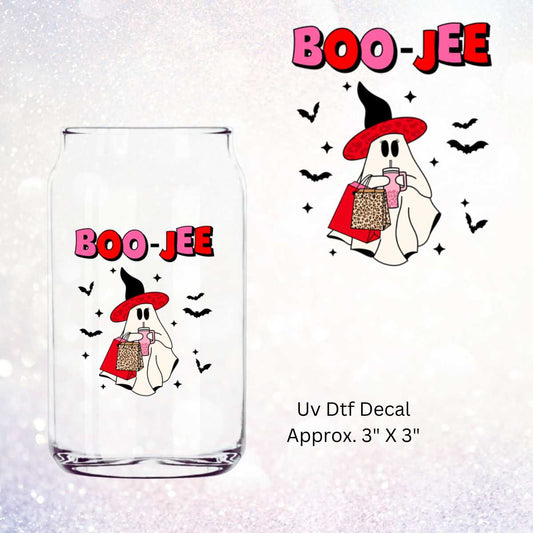 Uv Dtf Decal Boo Jee Ghost | Double Sided