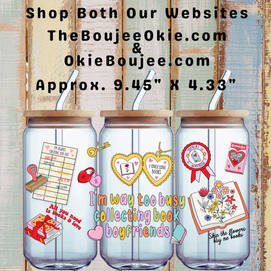 Book Boyfriends Double-Sided UV DTF Cup Tumbler Wrap