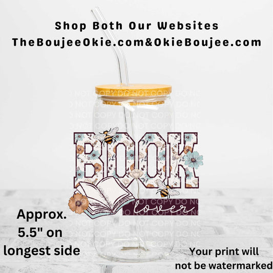 Book Lover UV DTF Decal Double Sided