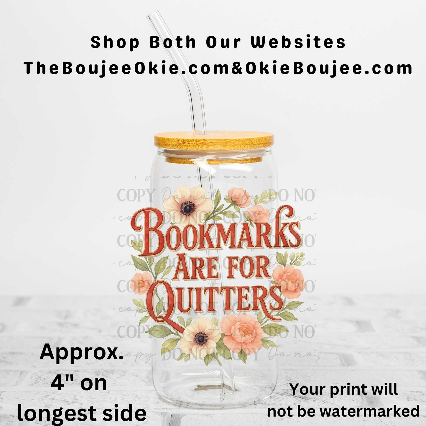 Bookmarks Are For Quitters Uv Dtf Decal Double Sided