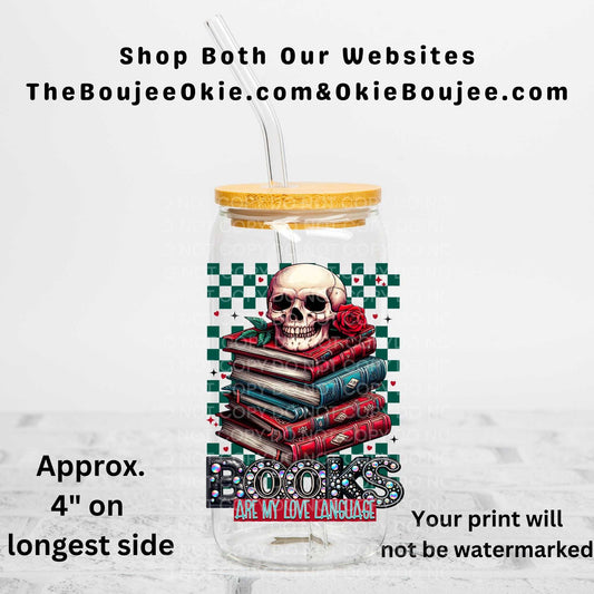 Books Are My Love Language Uv Dtf Decal