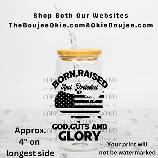 God Guts Glory Uv Dtf Decal Double Sided