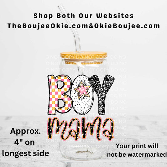 Boy Mama Uv Dtf Decal