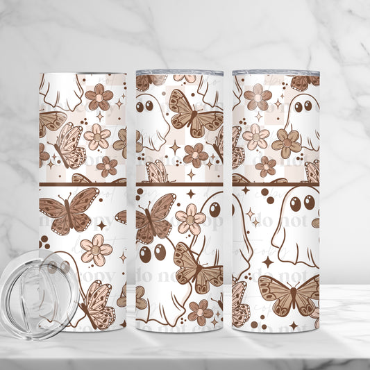 Butterfly Ghostie 20oz Skinny Tumbler Sublimation Print