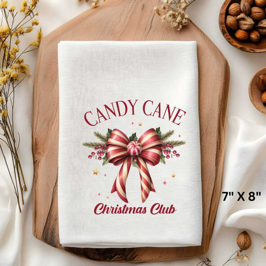 Candy Cane Christmas Club Sublimation Print Choice of 2 Sizes