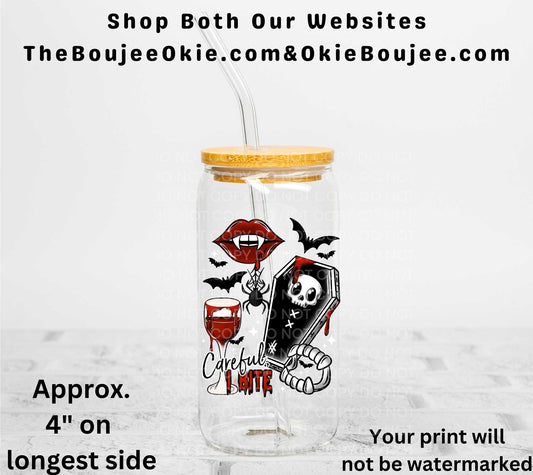 Careful I Bite UV DTF Decal Double Sided