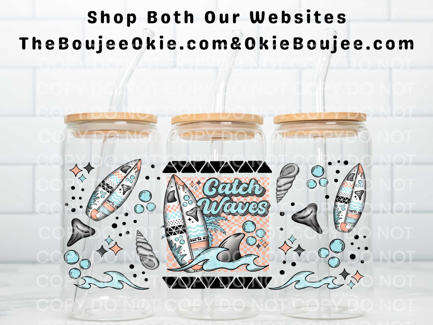 Catch Waves Double Sided Uv Dtf Wrap