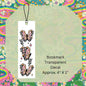 Checkered Butterflies Single-Sided UV DTF Bookmark Decal