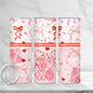 Checkered XOXO 20oz Skinny Tumbler Sublimation Print