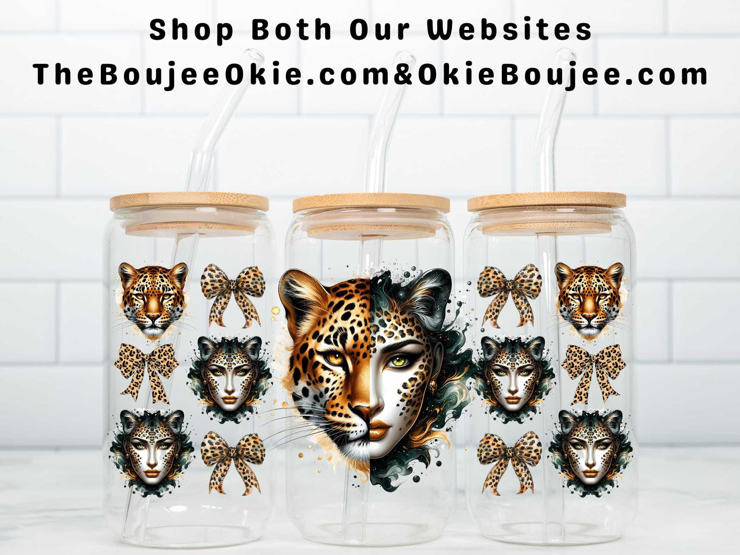 Cheetah Girl Double Sided Uv Dtf Wrap