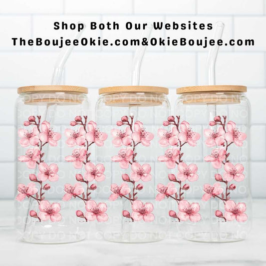 Cherry Blossoms Uv Dtf Wrap Double Sided