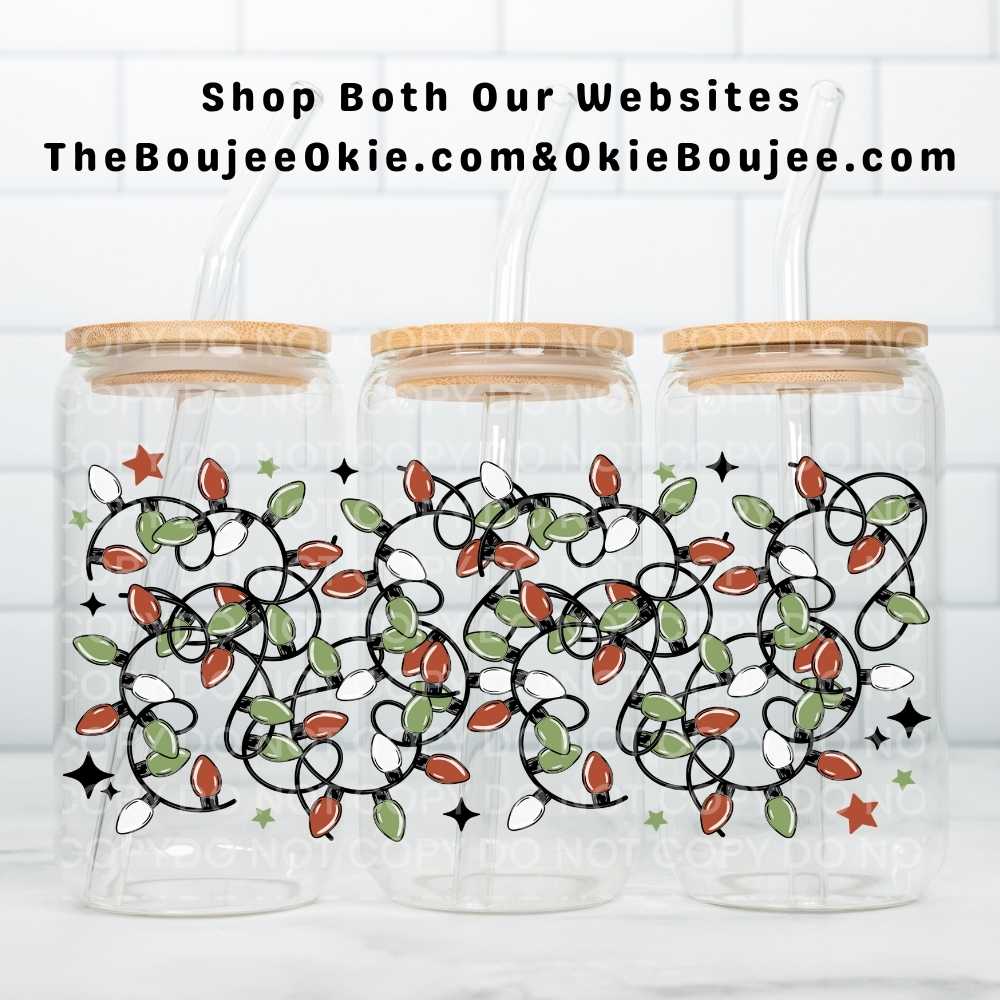 Classic Christmas Lights Uv Dtf Wrap