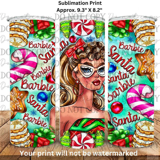 Christmas Doll 20oz Skinny Tumbler Sublimation Print