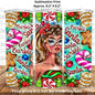 Christmas Doll 20oz Skinny Tumbler Sublimation Print
