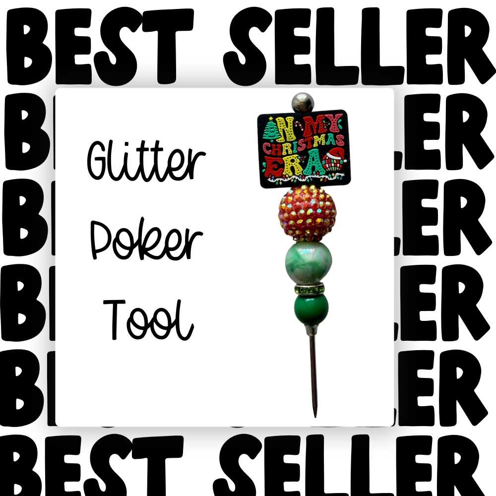 Fancy Beaded Glitter Poker Tool-In My Christmas Era