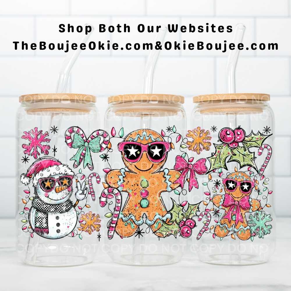 Gingerbread & Snowman Uv Dtf Wrap