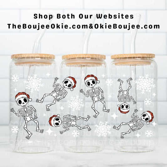 Christmas Skeletons Uv Dtf Wrap W0684