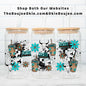 Coffee Before Chaos Western Turquoise UV DTF Double-Sided Wrap – 16oz Glass Can & Tumbler Design