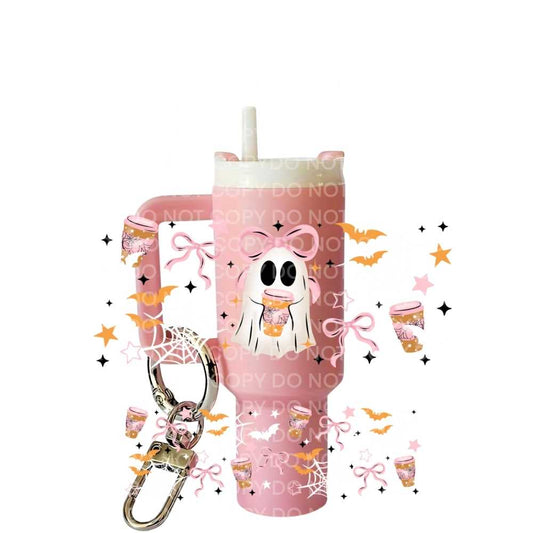 Coffee Ghostie Uv Dtf Wrap For Mini Tumbler Keychains