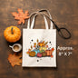 Colorful Pumpkins Tote Bag Sublimation Print