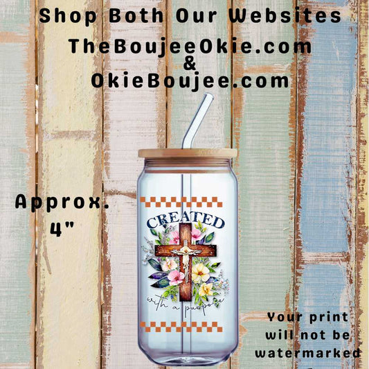 Created With A Purpose  Double-Sided UV DTF Decal