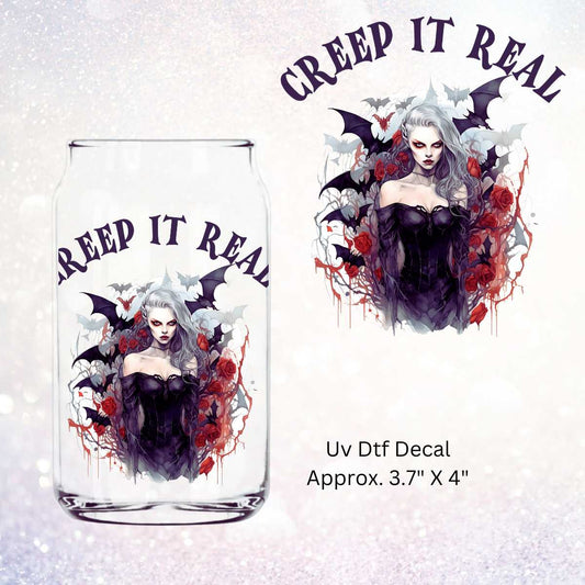 Creep It Real Modern Witch Double Sided Uv Dtf Decal