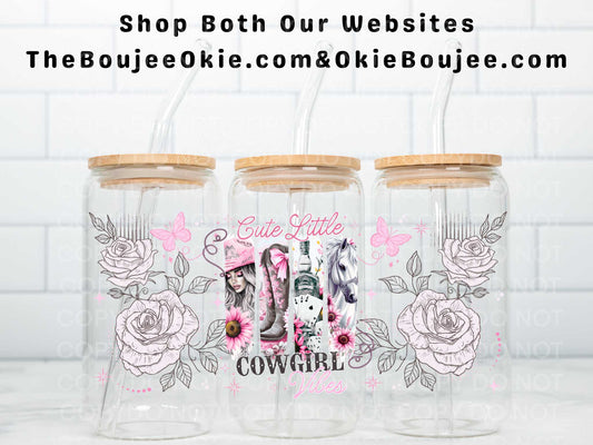 Cute Little Cowgirl Vibes Double Sided Uv Dtf Wrap