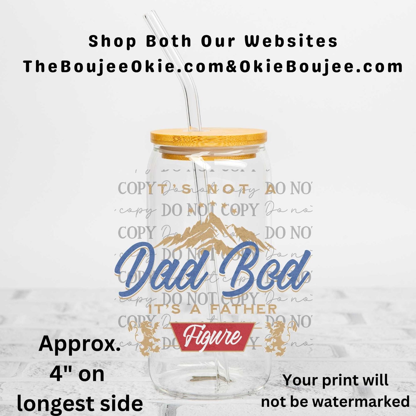 It's Not A Dad Bod It's A Father Figure Beer Label Uv Dtf Decal Double Sided