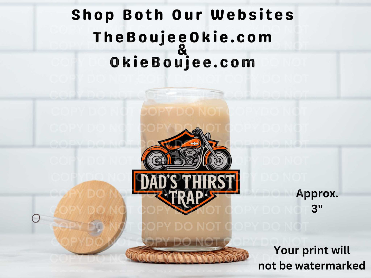 Dad's Thirst Trap Uv Dtf Decal