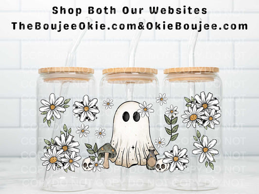 Ghostie & Daisies Double Sided Uv Dtf Wrap