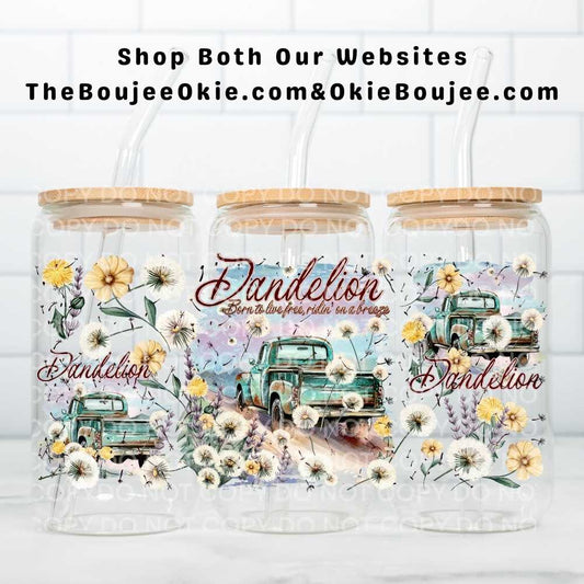 Dandelion Truck Born To Live Free Ridin On A Breeze Uv Dtf Wrap